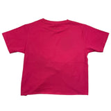 Vicolo – Einfarbiges T-Shirt mit Rundhalsausschnitt und fuchsiafarbenem Knoten für Mädchen