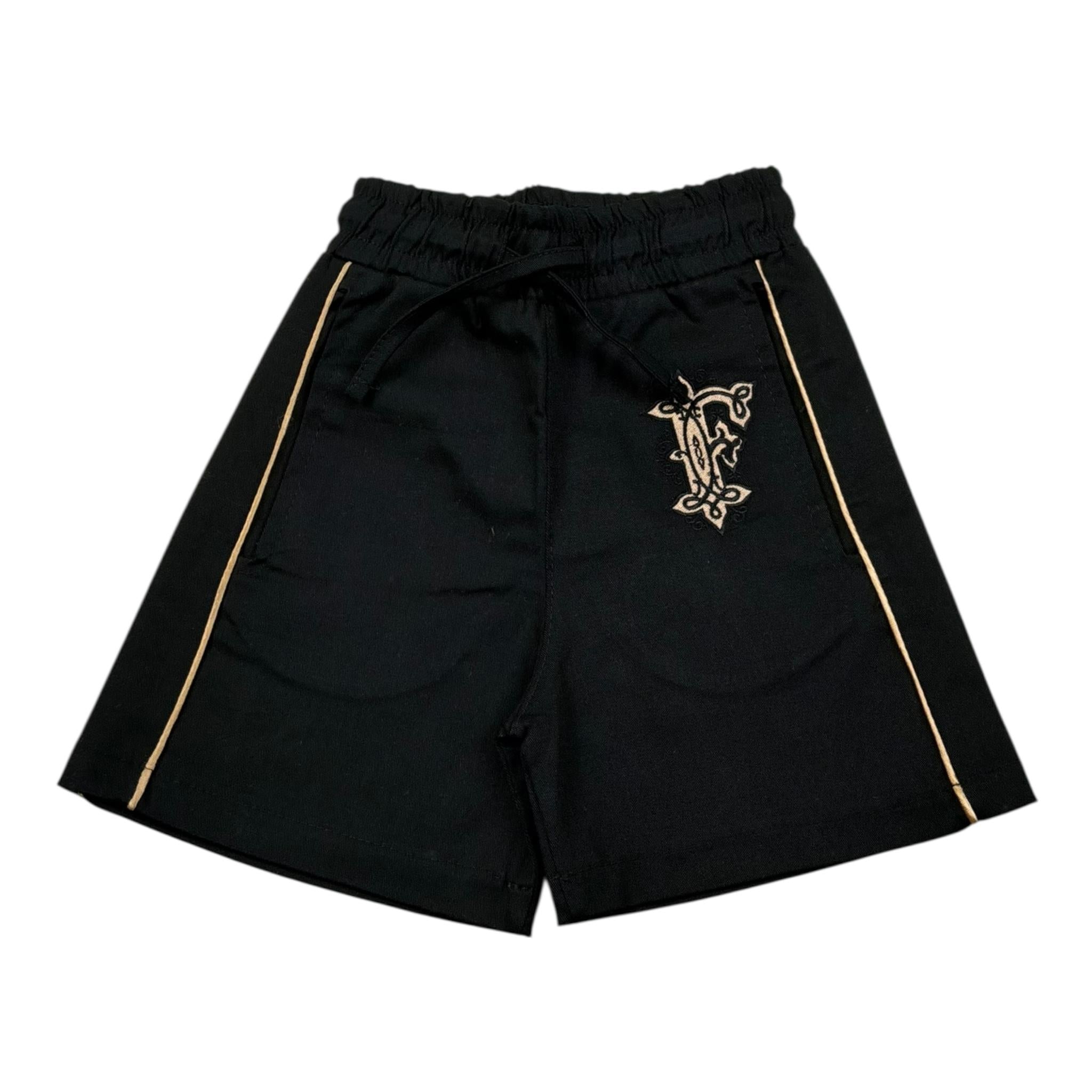 Frwrd Clothing Bermuda Tinta Unita con Elastico In Vita per Neonato KB003 NERO FRWRD CLOTHING 