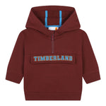 TIMBERLAND felpa chiusa con cappuccio tinta unita con logo Bordeaux per Bambino T60260 BORDEAUX TIMBERLAND 