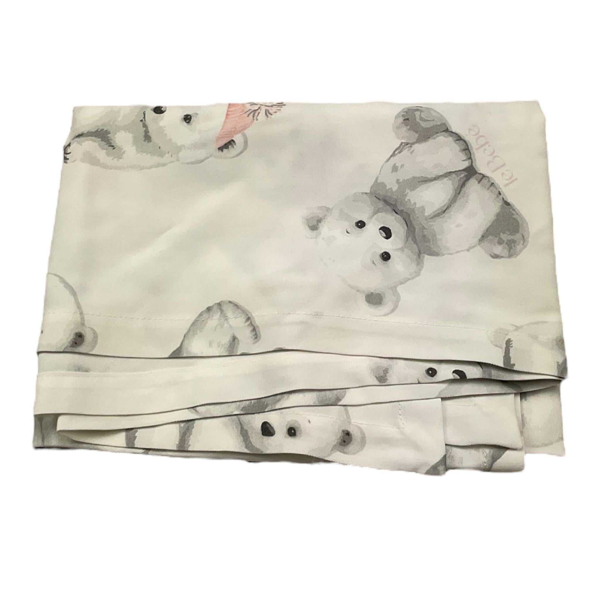 LE BEBE' lenzuola tinta unita con stampa orso Bianco per Neonata LBG6189 BIANCO LE BEBE' 