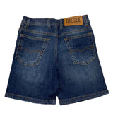 Diesel Ripped Denim Bermuda Shorts Einfarbig Blau Für Jungen