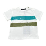 Please T-Shirt Tinta Unita con Stampa per Neonato MB00030B71 BIANCO PLEASE 