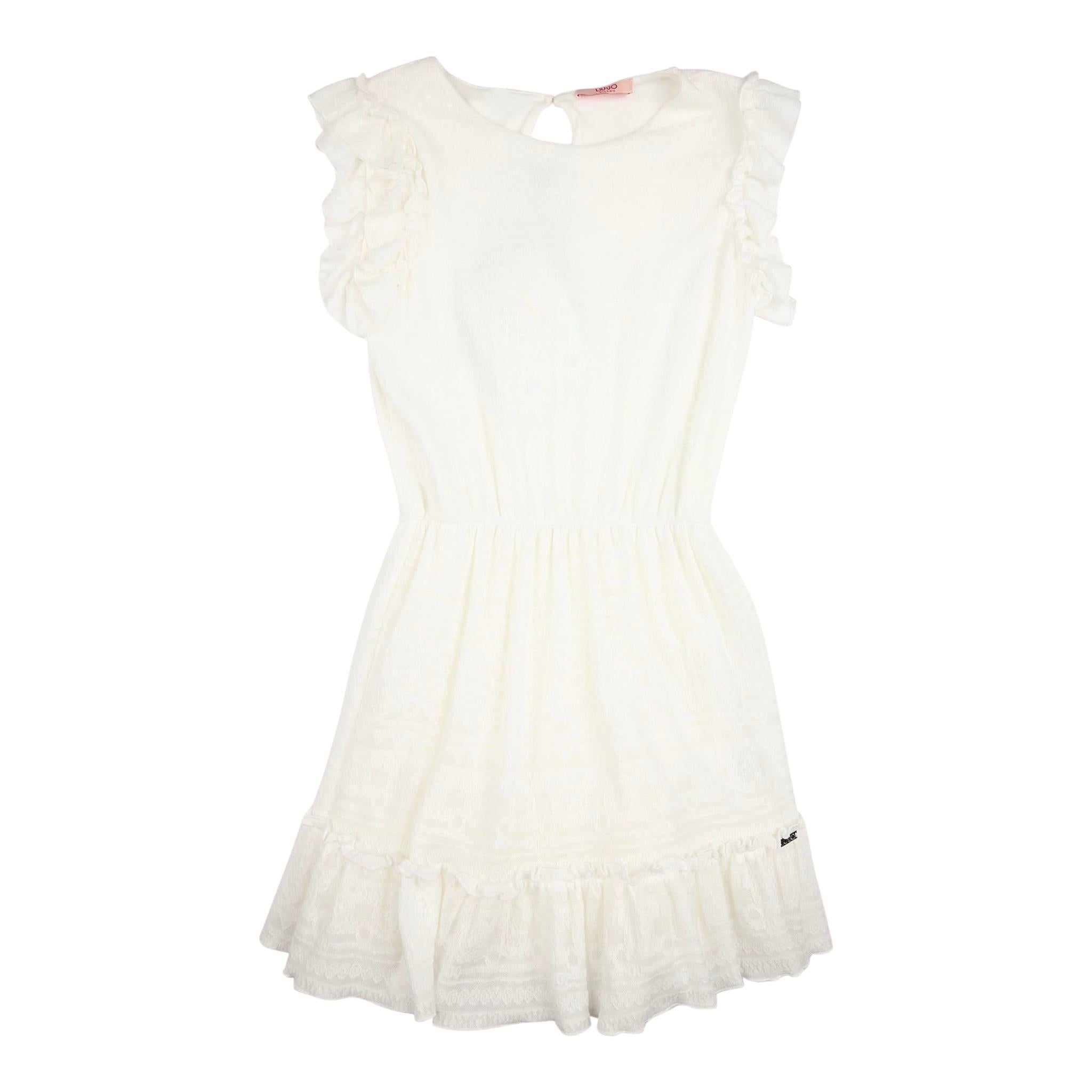 Liu Jo Abito Giromanica Tinta Unita per Bambina GA3173 BIANCO LIU JO 