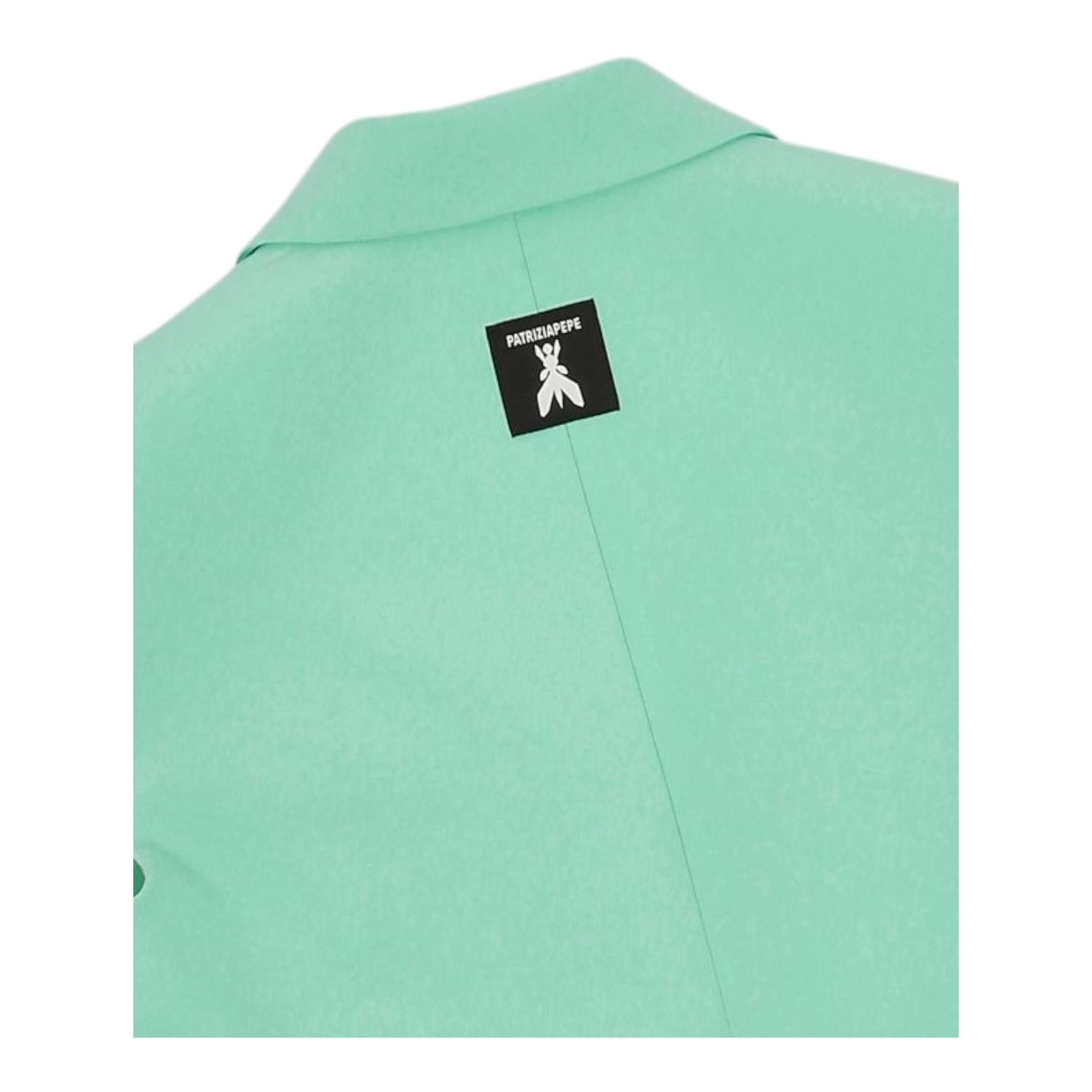 Patrizia Pepe Gilet Tinta Unita con Bottoni per Bambina 7S0278 VERDE ACQUA PATRIZIA PEPE 