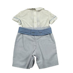 Baby A. Pagliaccetto Mezza Manica Bicolore per Neonato A2110 BIANCO/AZZURRO BABY A. 