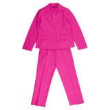 Manila Grace 2-teiliger Anzug Jacke-Hose Einfarbig Fuchsia Für Mädchen