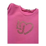 LIU JO abito modello felpa tinta unita con stampa Rosa per Neonata KF4023NXXXXX ROSA LIU JO 