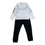 Daniele Alessandrini 2-teiliges Set Sweatshirt-Hose zweifarbig weiß/schwarz für Neugeborene