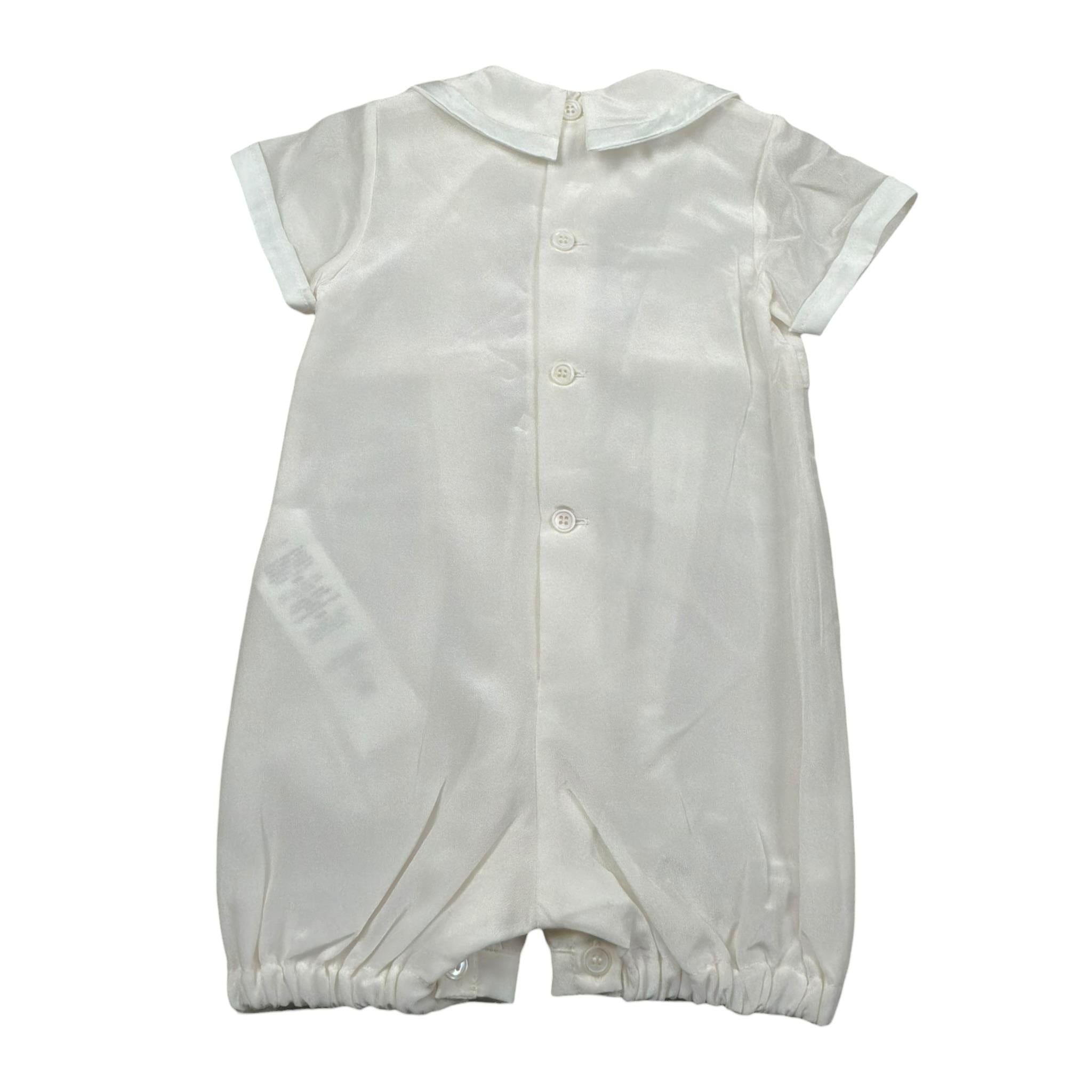 Aletta Pagliaccetto Tinta Unita con Bottoni per Neonato MA22027 PANNA ALETTA 