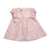 La Stupenderia Einfarbiges ärmelloses Kleid mit kontrastierendem Besatz Rosa für Baby Mädchen