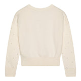 Michael Kors Cardigan tinta unita con Applicazioni Panna per Bambina R30280X PANNA MICHAEL KORS 