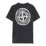 Stone Island T-Shirt Girocollo Tinta Unita con Logo per Bambino K1S162100010 BLU STONE ISLAND 