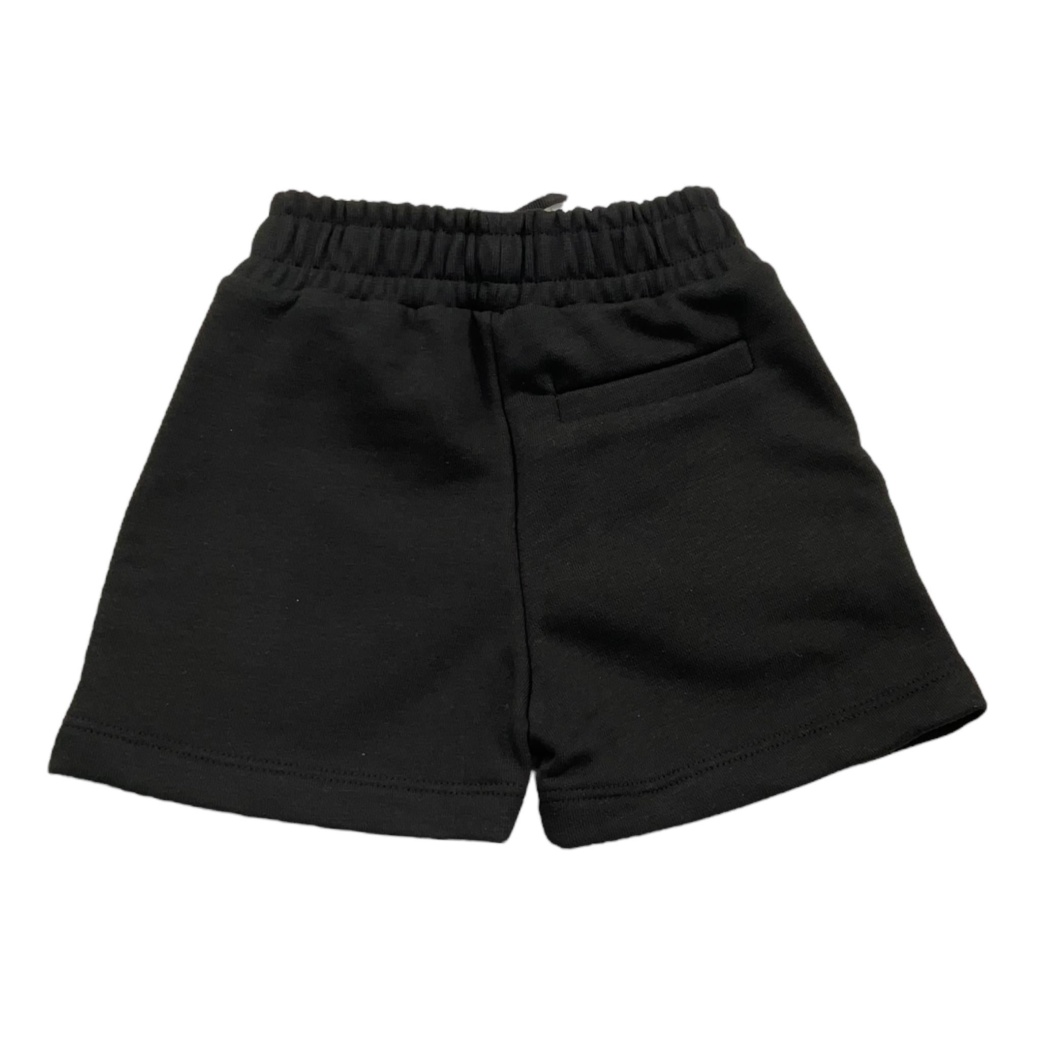 Iceberg Bermuda Felpa Tinta Unita con Stampa per Neonato BFICE5112B NERO ICEBERG 