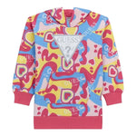 GUESS abito modello felpa multicolor con fantasia e cappuccio Multicolor per Neonata K4YK10KA6R3 MULTICOLOR GUESS 
