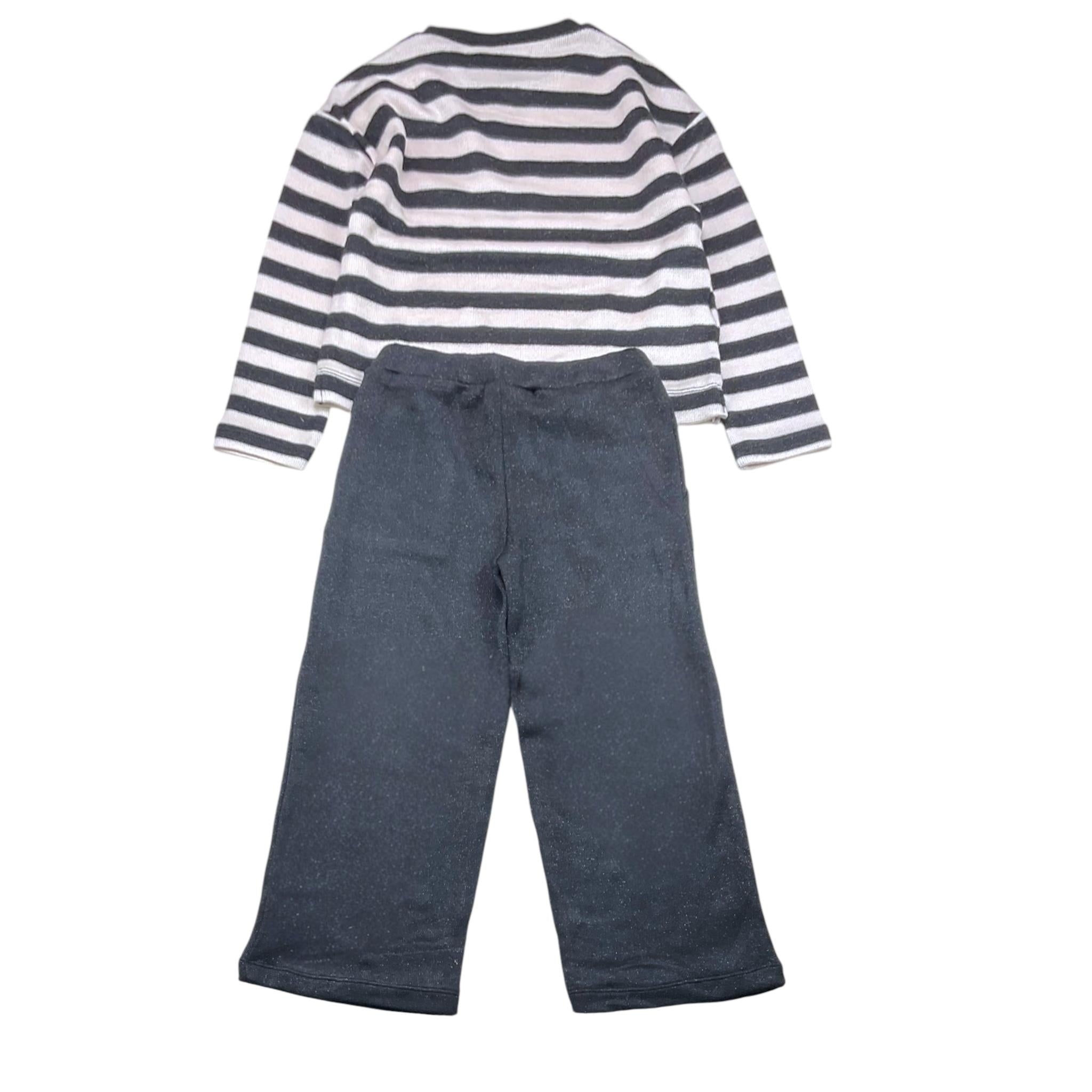 MAYORAL completo 2pz maglia-pantalone bicolore fantasia a righe Bianco/nero per Neonata 4554N BIANCO/NERO MAYORAL 