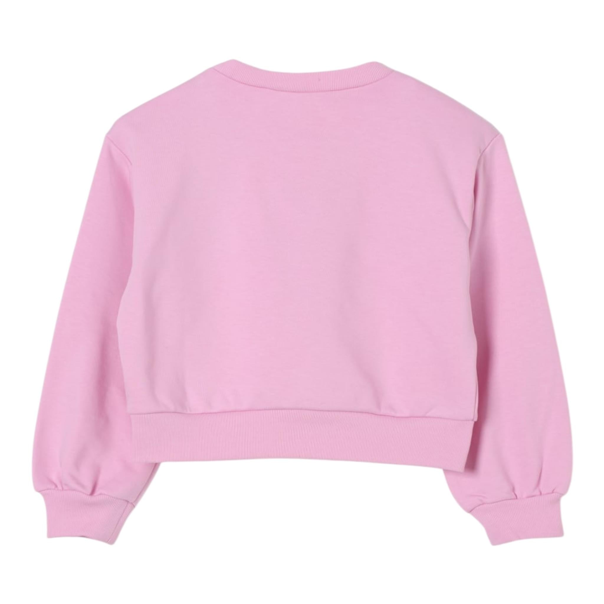 MARNI felpa girocollo tinta unita con stampa Rosa per Bambina M01193 ROSA MARNI 
