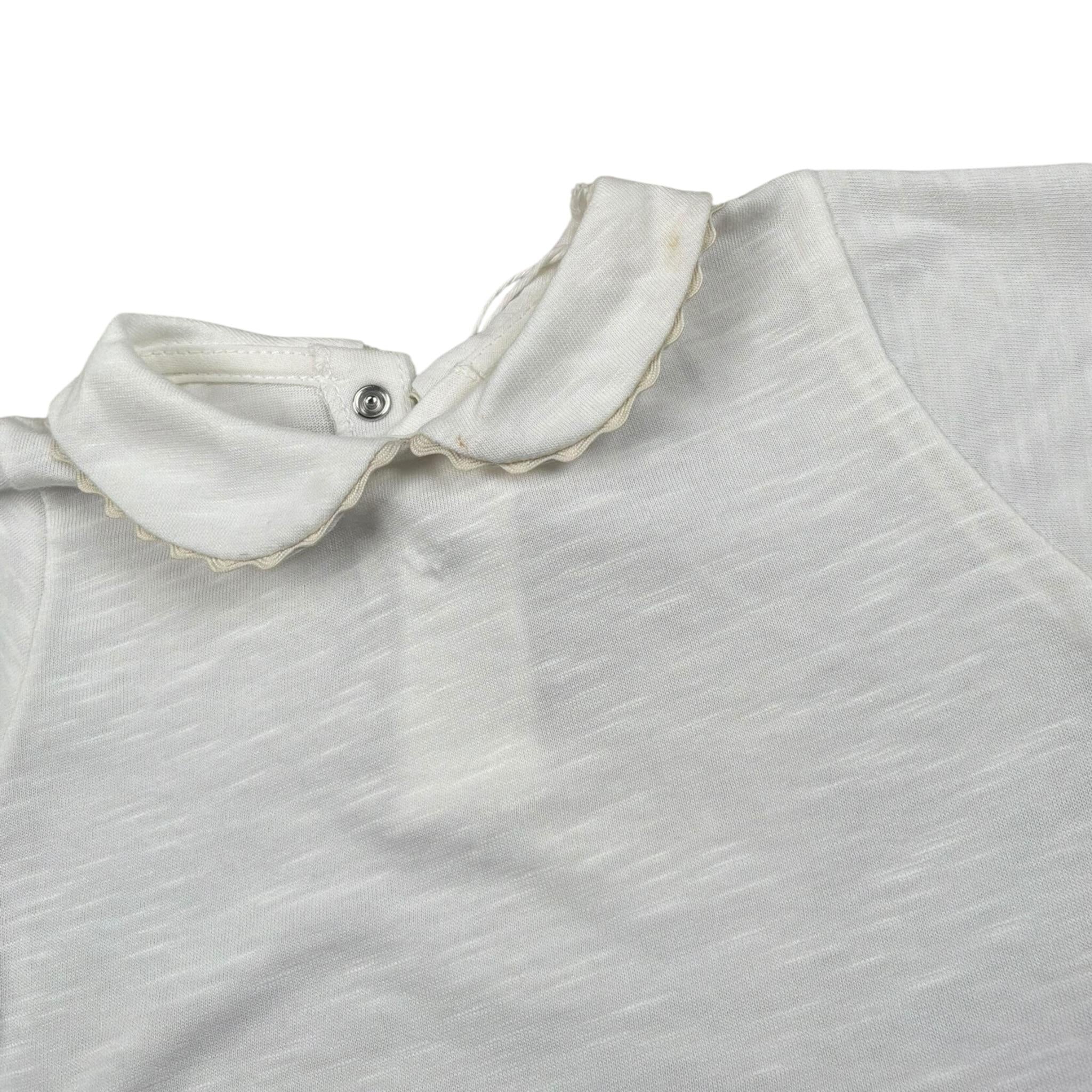 Lalalu' T-Shirt tinta unita con Colletto Bianco per Neonata TSL11P BIANCO LALALU' 