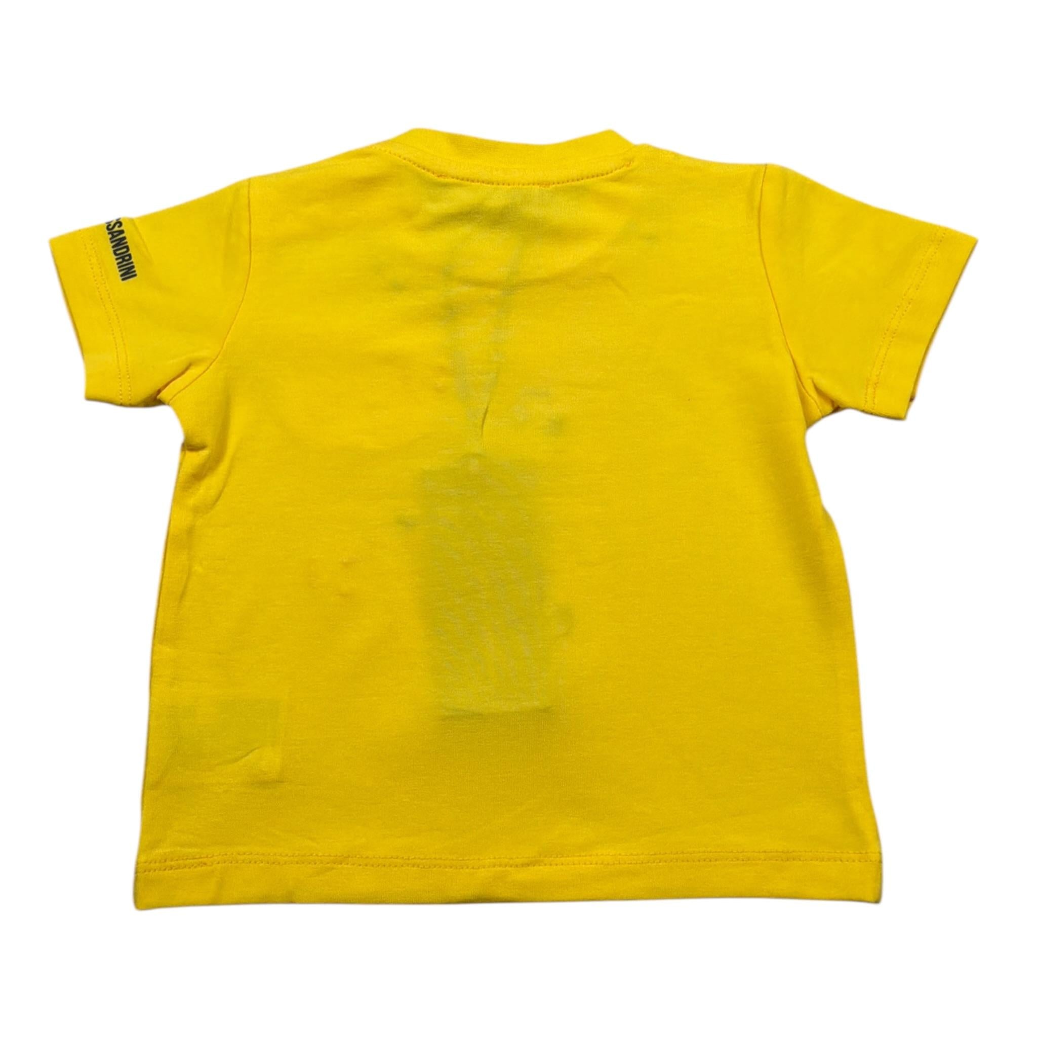 Daniele Alessandrini T-Shirt Girocollo tinta unita con Stampa Giallo per Neonato 1296M0811 GIALLO DANIELE ALESSANDRINI 