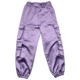 Disclaimer Schlichte Cargohose mit elastischem Bund Lila für Mädchen