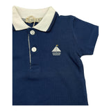 Emc Poloshirt Halbarm Einfarbig mit Kontrastkragen Blau für Baby