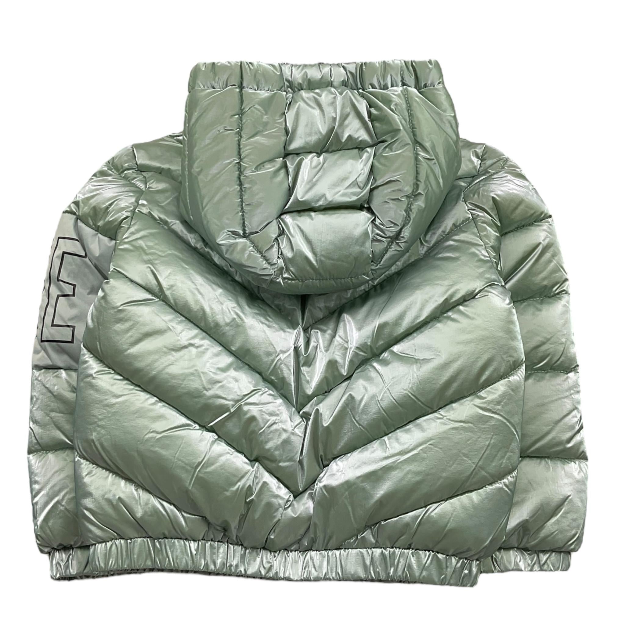REFRIGUE giubbino tinta unita con cappuccio e stampa logo Verde per Neonata 2881O00003X VERDE REFRIGUE 