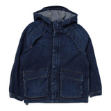 Dondup Einfarbige Jeansjacke mit Kapuze Blau für Jungen