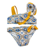Miranda Kostüm 2-teilig Bandeau-Slip Einfarbig mit weißem Muster für Mädchen