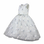 Monnalisa Abito Cerimonia Tinta Unita con Brillantini E Ricami per Bambina 711916 PANNA MONNALISA 