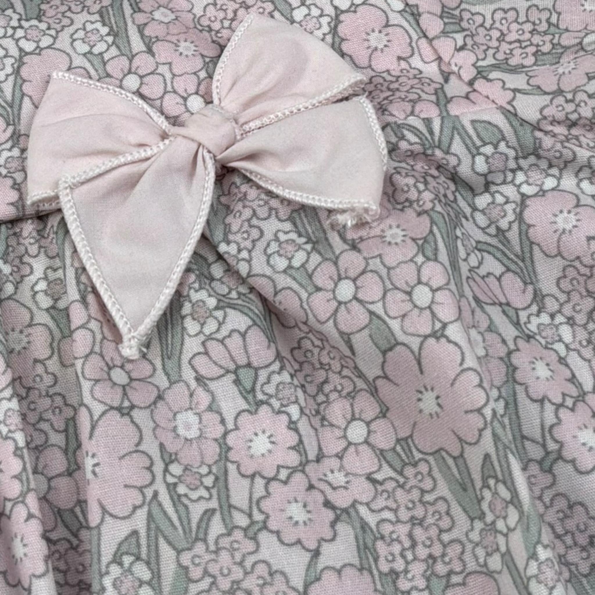 Lalalu' Pagliaccetto Tinta Unita con Stampa Fiori per Neonata PAL0010P ROSA LALALU' 