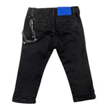 Never Too Einfarbige Hose mit verstellbarer Taille Schwarz für Baby