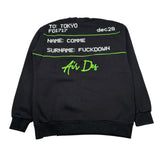 Comme Des Fuckdown Felpa Chiusa Girocollo Tinta Uita Nero per Bambino FLCMD NERO COMME DES FUCKDOWN 