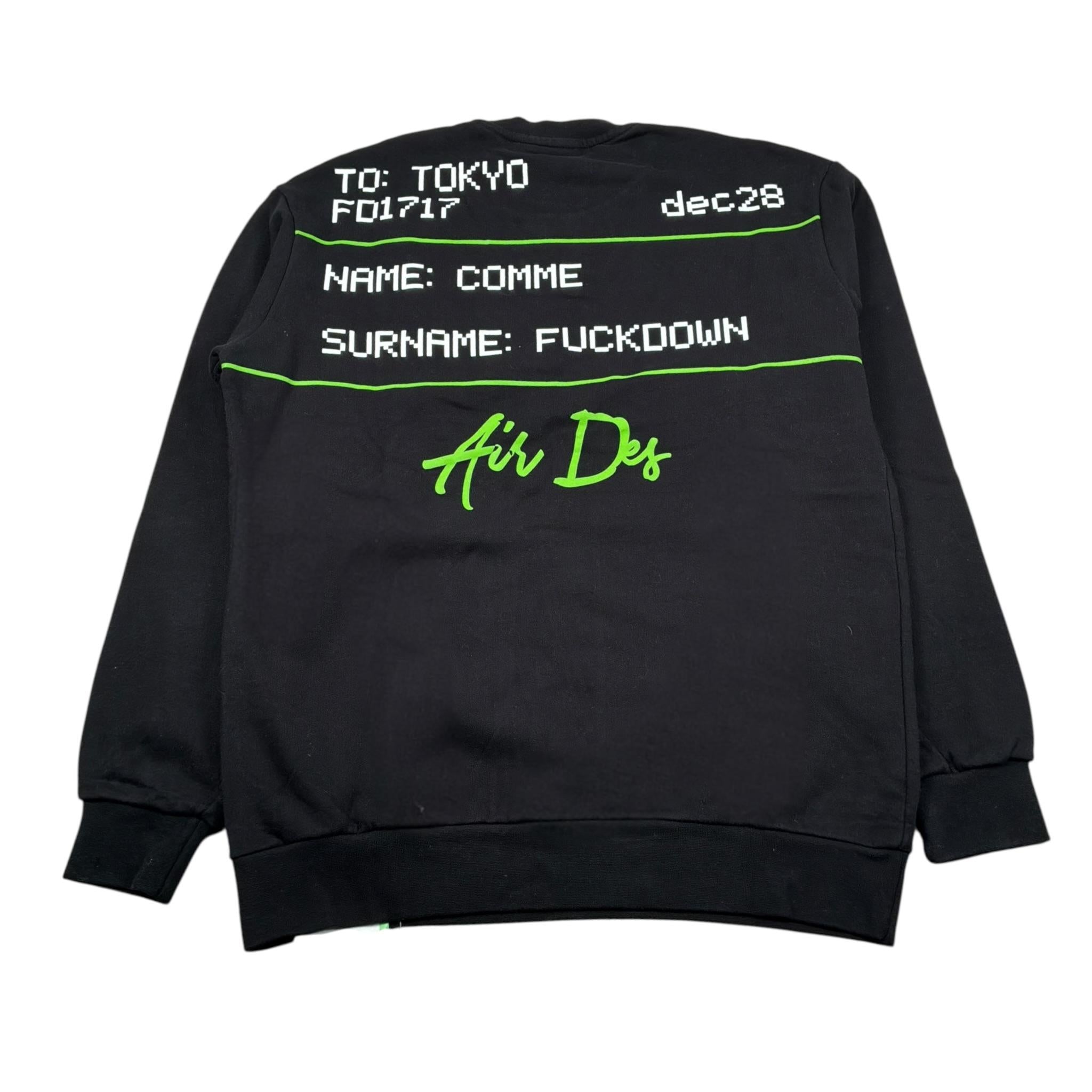Comme Des Fuckdown Felpa Chiusa Girocollo Tinta Uita Nero per Bambino FLCMD NERO COMME DES FUCKDOWN 