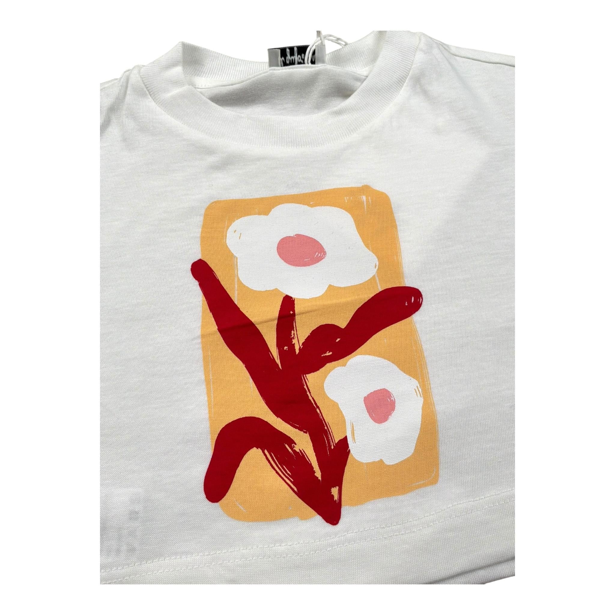 Il Gufo T-Shirt Girocollo Tinta Unita con Stampa per Bambina P25TS477MF001 BIANCO IL GUFO 