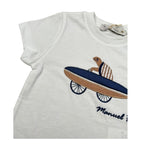 Manuel Ritz T-Shirt Girocollo Tinta Unita con Ricamo per Neonato MR3109 BIANCO MANUEL RITZ 