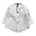 Never Too Camicia tinta unita con Collo Coreano Panna per Bambino NT1232B PANNA NEVER TOO 