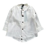Never Too Camicia tinta unita con Collo Coreano Panna per Bambino NT1232B PANNA NEVER TOO 