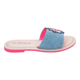 Billieblush Mädchen-Slipper mit schlichtem Print in Hellblau