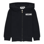 MOSCHINO felpa tinta unita con zip e cappuccio Nero per Neonato MUF05I NERO MOSCHINO 