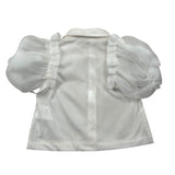 Miss Grant Camicia Mezza Manica Tinta Unita per Neonata MG1238 BIANCO MISS GRANT 