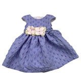 Marlu' Einfarbiges, fliederfarbenes Kleid mit halben Ärmeln für Babys