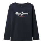 Pepe Feamo Shirt Girocollo Tinta Unita con Stampa per Bambino PB503993 BLU PEPE JEANS 