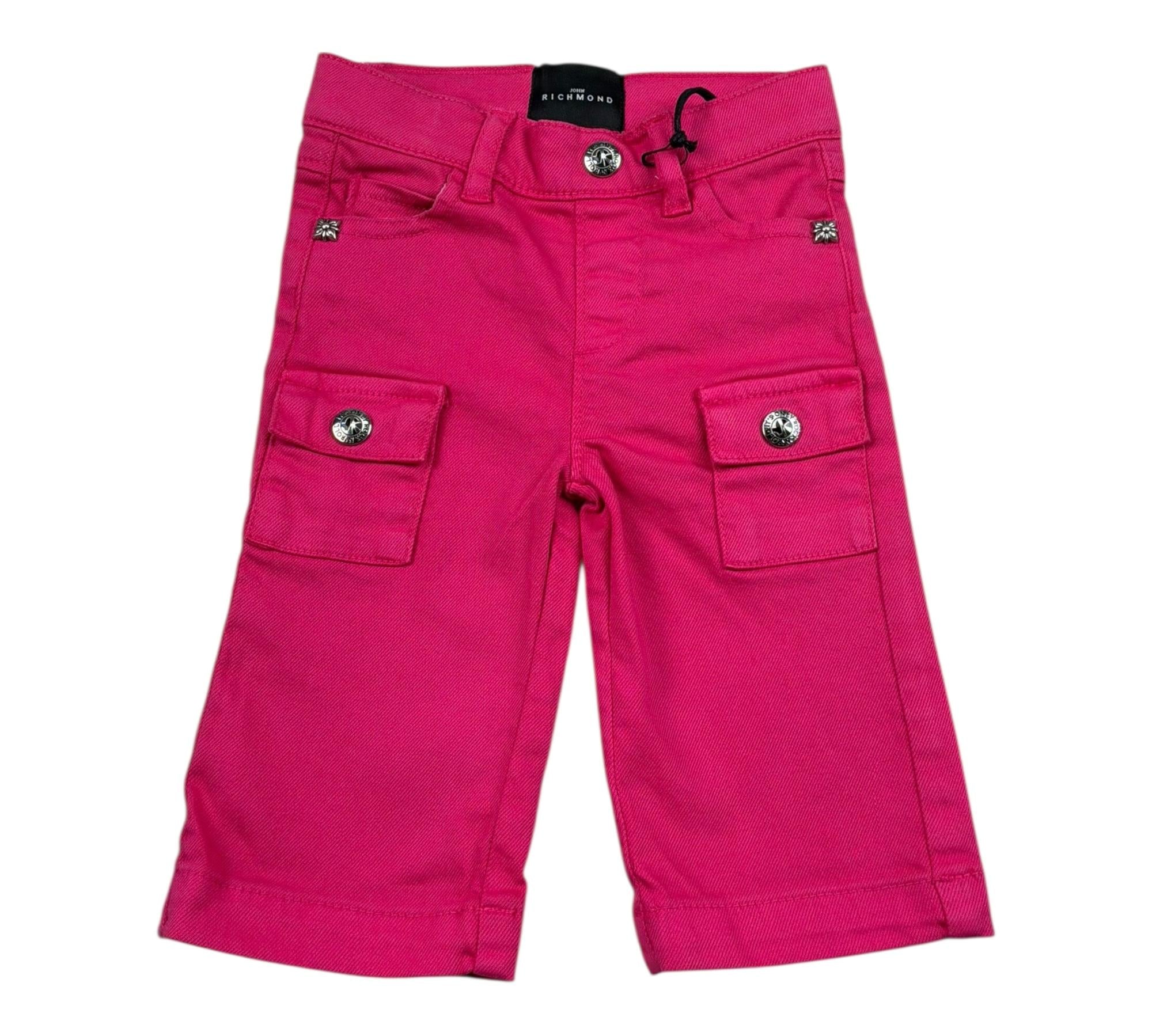 John Richmond Jeans Tinta Unita con Girovita Regolabile per Neonata RIP26088PA FUXIA JOHN RICHMOND 