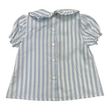 Little Bear Shirt Halbarm Streifenmuster Weiß/Blau für Baby Mädchen