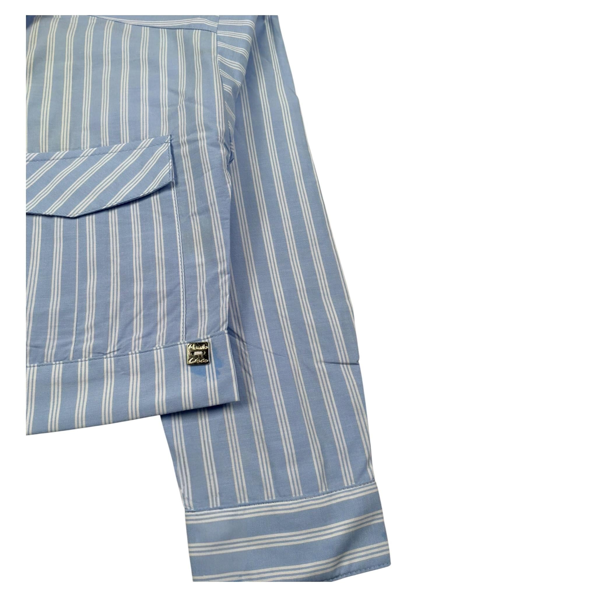 Manila Grace Camicia Manica Lunga Modell Crop per Bambino 191SMJS25 AZZURRO MANILA GRACE 