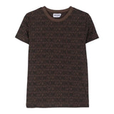 MOSCHINO t-shirt tinta unita logata con cappuccio Marrone per Bambino H5M03R MARRONE MOSCHINO 