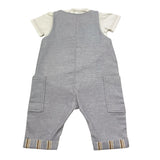 Barcellino Completo 2 Pezzi Salpette-Body Bicolore per Neonato 120104 BIANCO BARCELLINO 