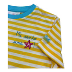 Saint Barth T-Shirt Girocollo Fantasia A Righe per Bambina ELLY006 GIALLO SAINT BARTH 