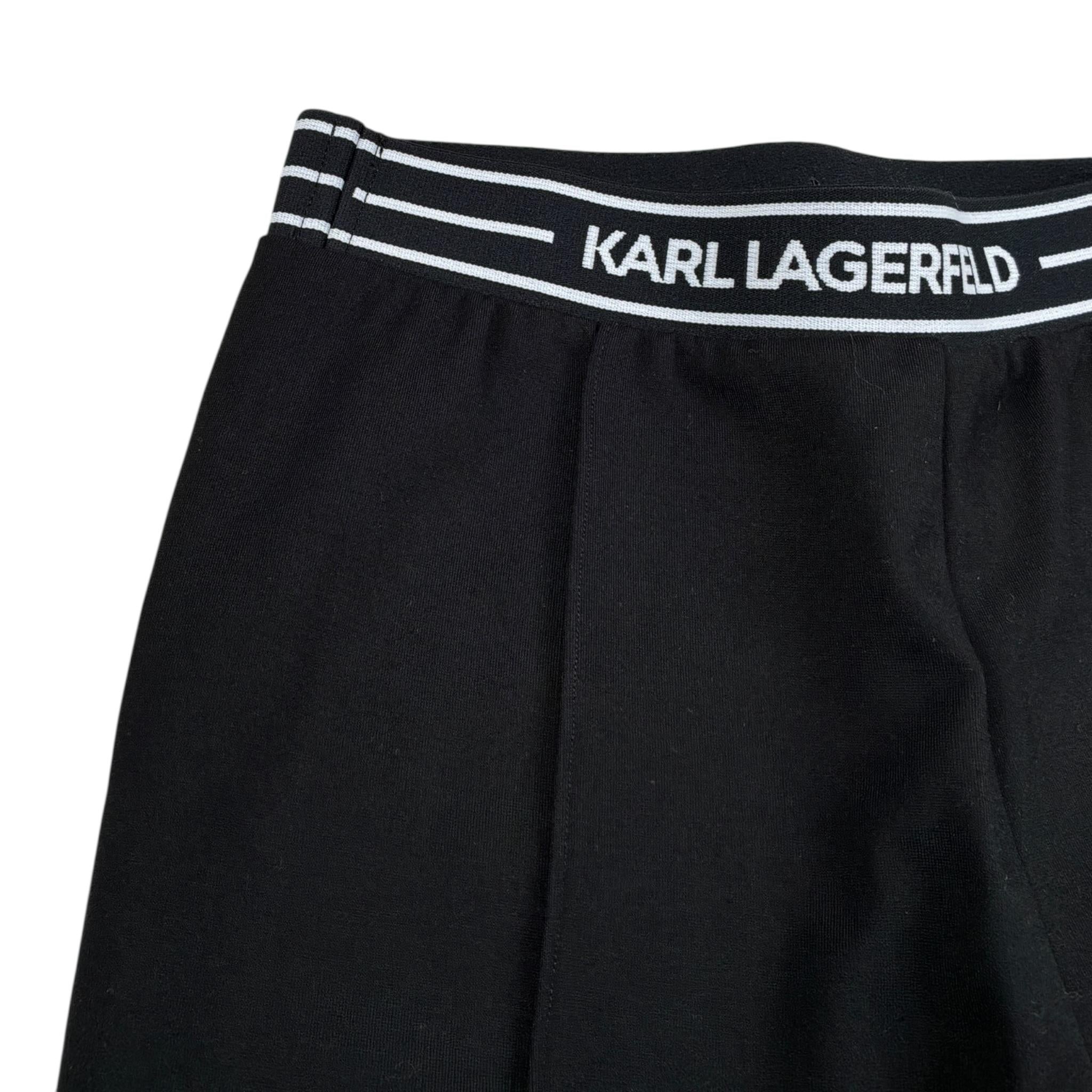 Karl Lagerfeld Leggins tinta unita con Elastico In Vita Logato Nero per Bambina Z30452X NERO KARL LAGERFELD 