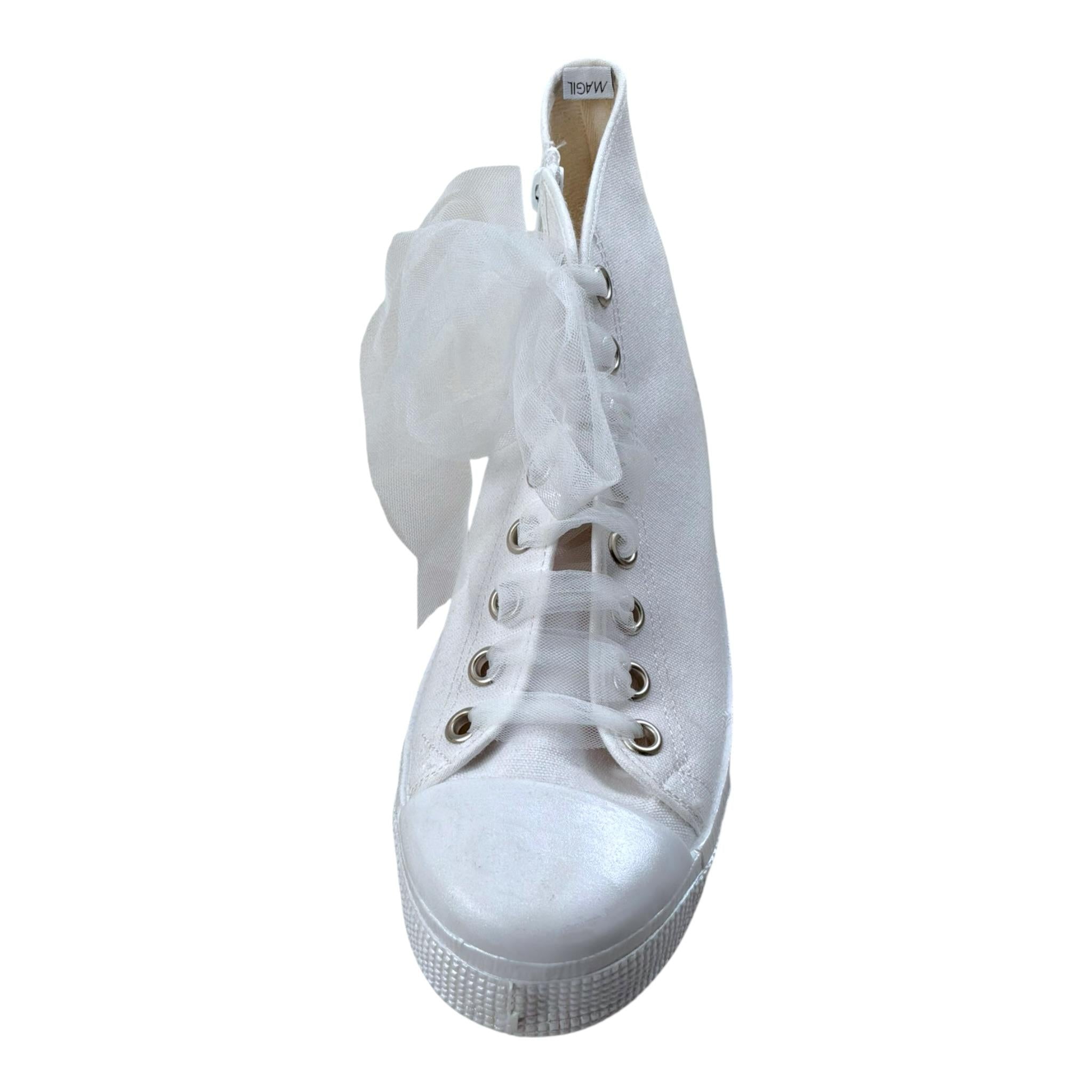 Magil Sneakers Tinta Unita con Lacci per Bambina NICOLE2 PANNA MAGIL 