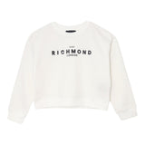JOHN RICHMOND felpa tinta unita girocollo con stampa Bianco per Bambina RGA24053FEXXJ BIANCO JOHN RICHMOND 